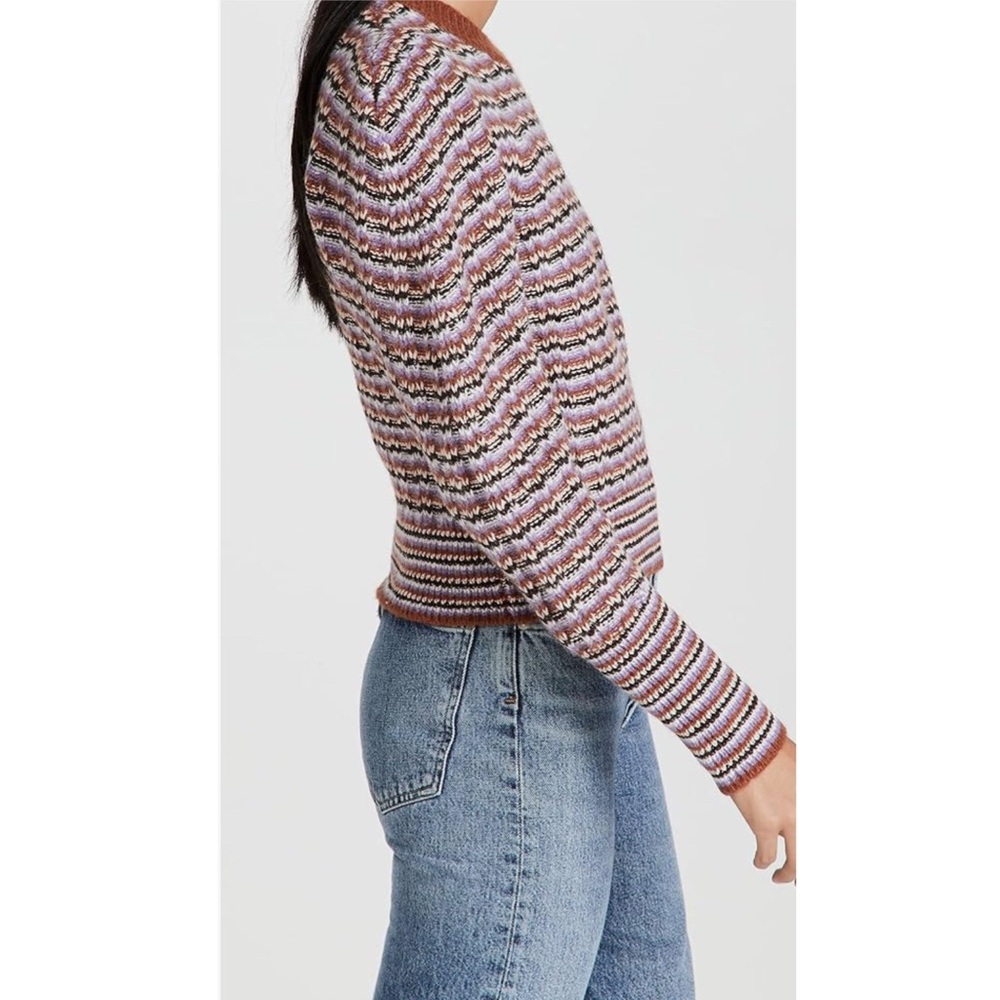 A.L.C. Samara Wool Alpaca Blend Striped Multicolor Sweater - Picture 3 of 12